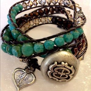 Completely Handmade Triple Wrap Bracelet